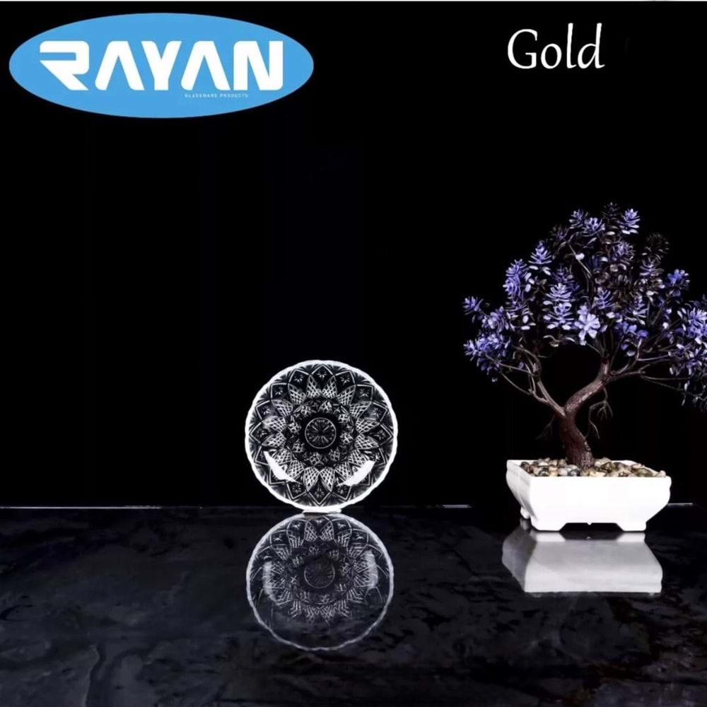 Rayan Gold 4 Kristal 6 Lı Tabak (12 Paket)