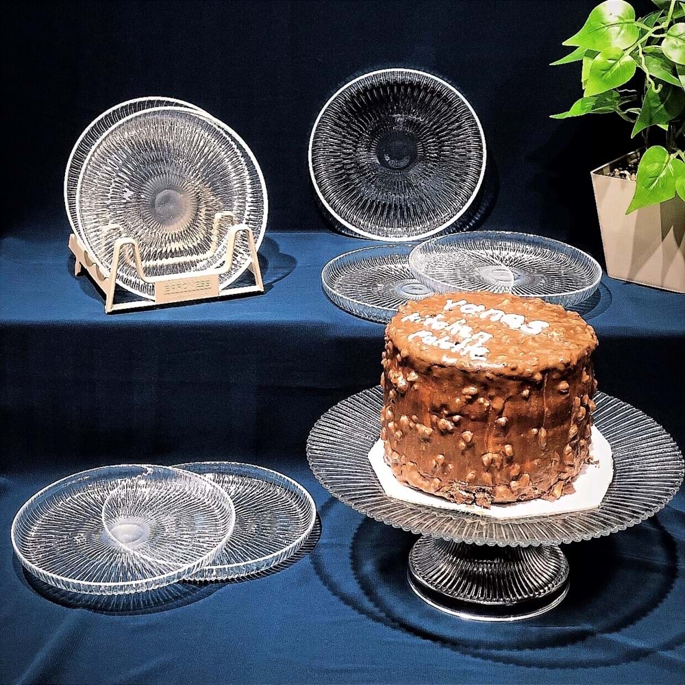 Vanes Rana Majestic 7 Parça Ayaklı Sunumluk Şeffaf (8 Paket)
