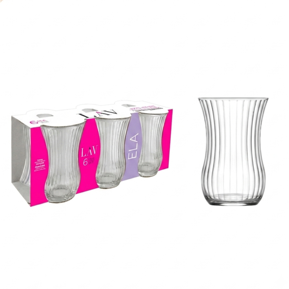 Lav Ela320E 6 Lı Çay Bardak (12 Paket)