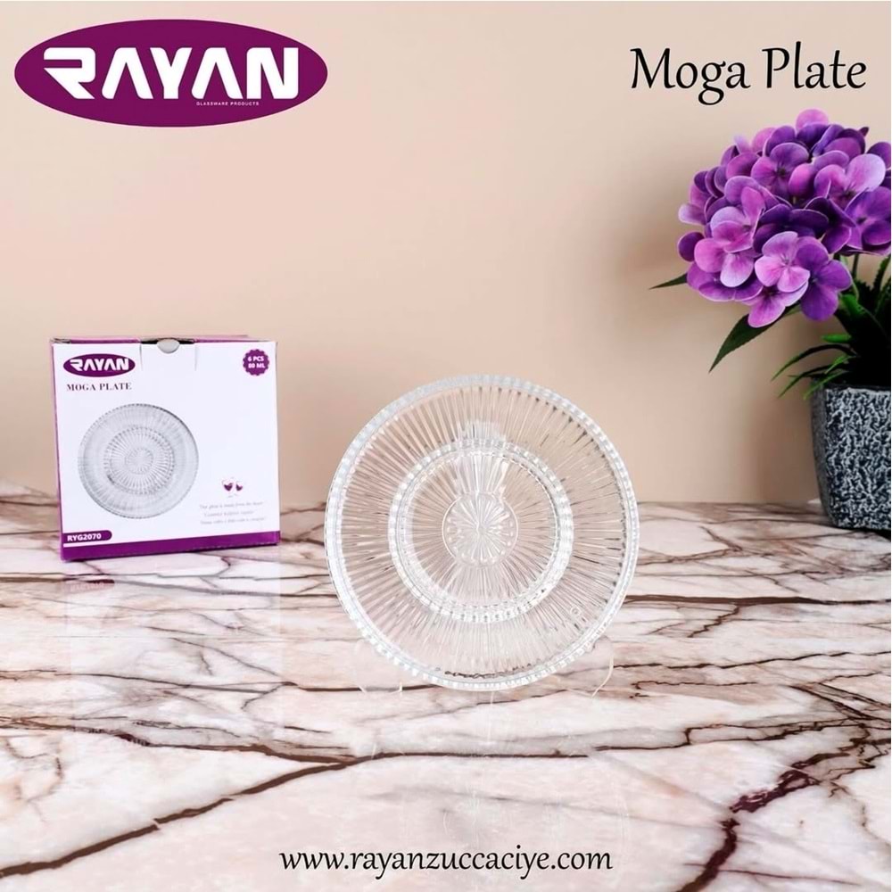 Rayan Moga 6 Lı Çay Tabağı (8 Paket)