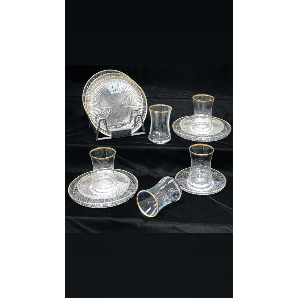 Vanes 306 Linea 18 Parça Çay Seti Ağız Yaldız (4 Paket)
