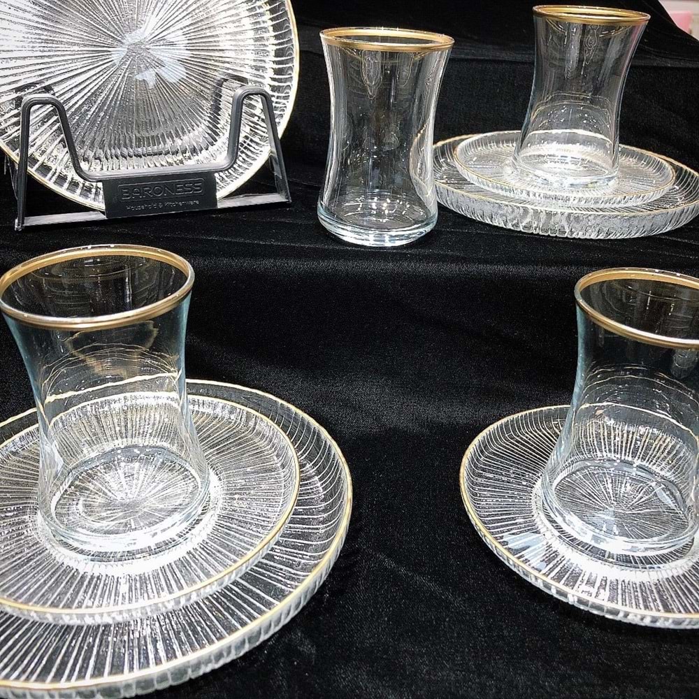 Vanes 306 Linea 18 Parça Çay Seti Ağız Yaldız (4 Paket)