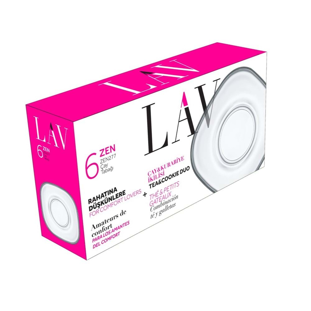 Lav Zen277F 6 Lı Çay Tabağı (12 Paket)