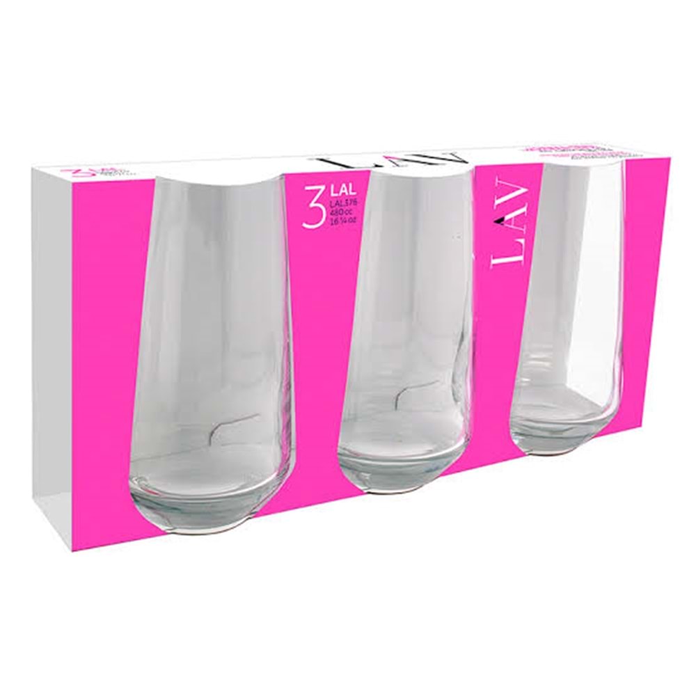 Lav Lal376A 3Lü Meşrubat Bardak (16 Paket)