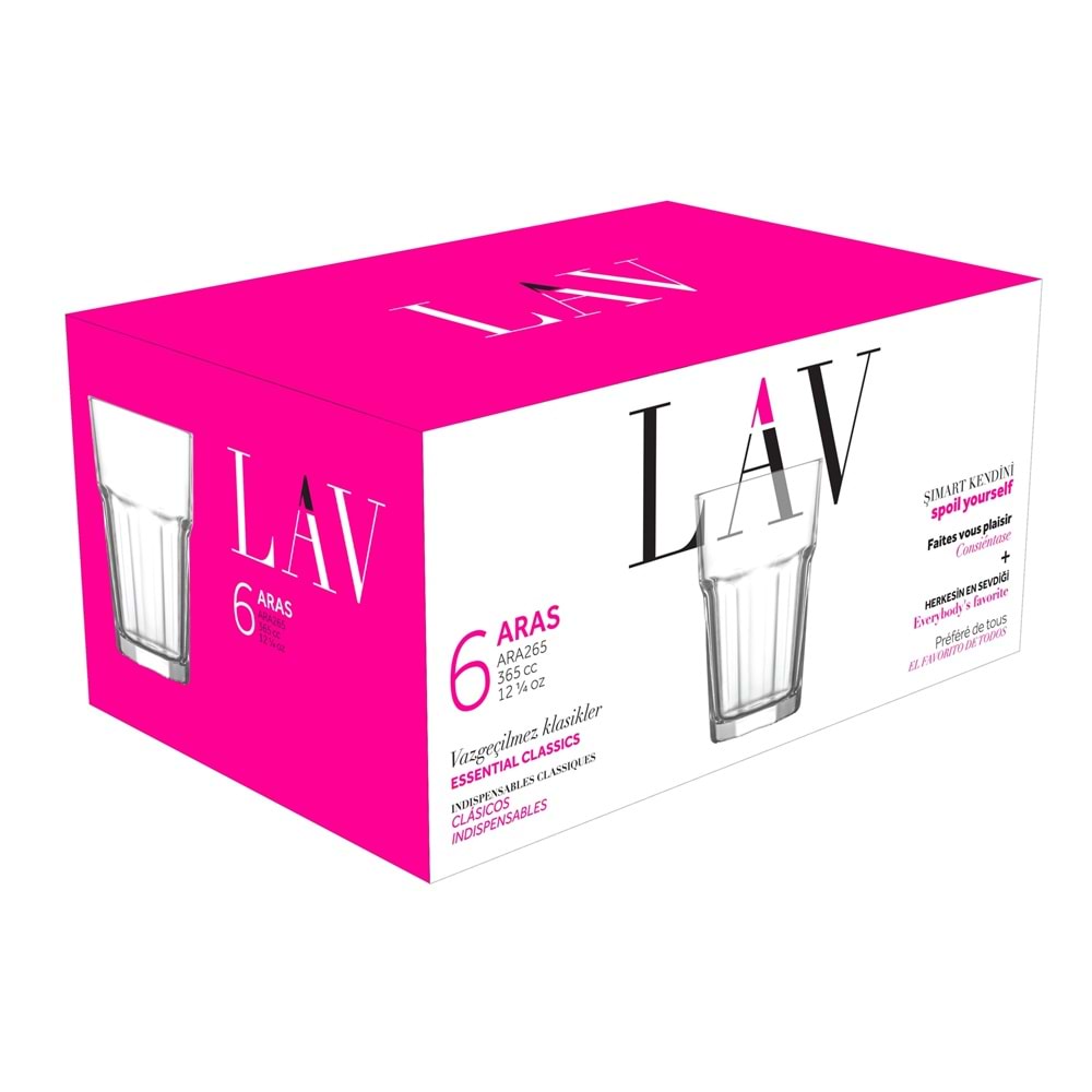 Lav Ara265F 6 Lı Meşrubat Bardak (8 Paket)