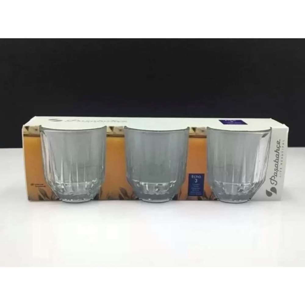 Paşabahçe 520294 Echo 3 Lü Meşrubat Bardak (8 Paket)