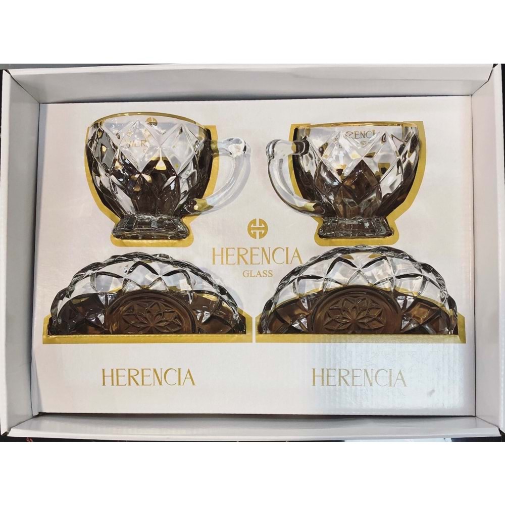 Herencıa Ahu 2 Li Nescafe Fincanı Yaldızlı (9 Paket)