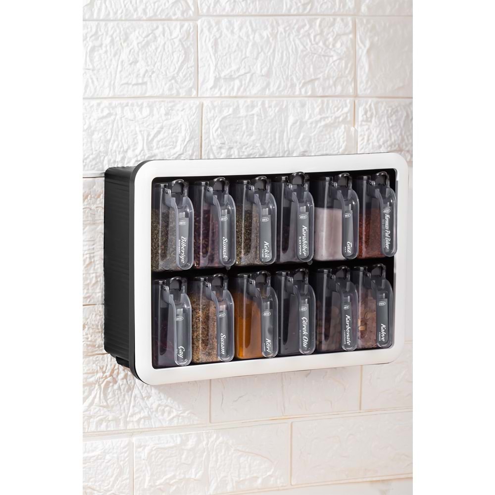 Porsima 1165 Siyah Beyaz 12 Li Random Baharatlık (1 Paket)