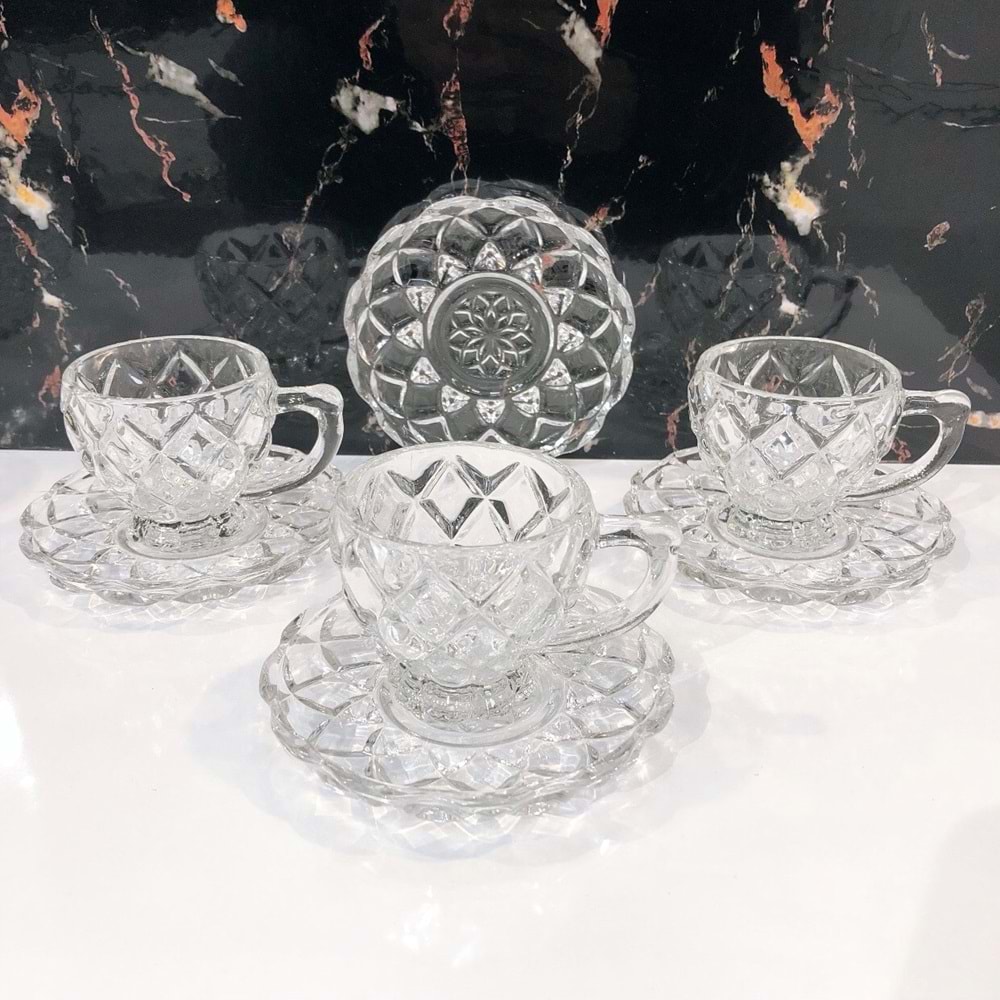 Herencıa 12 Parça Ahu Fincan Seti Sade (8 Paket)