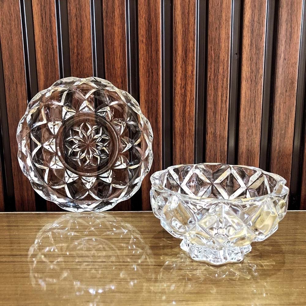 Herencıa Orkide 12 Prç Kristal Kase Çerez Seti Sade (4 Paket)