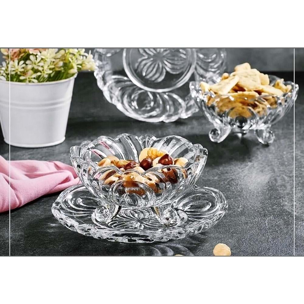 Herencıa Karanfil 12 Parça Ayaklı Çerez Seti (2 Paket)