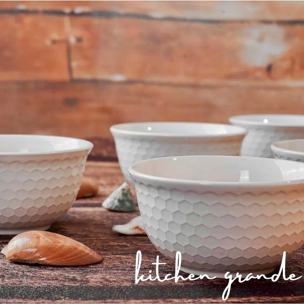 Seramik 12 Cm Petek Çorba Kasesi (36 Adet)