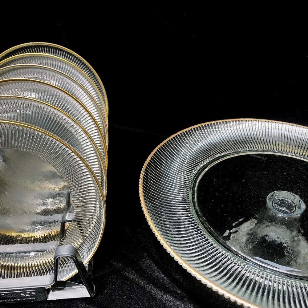 Vanes Şölen 7 Parça Ayaklı Sunumluk Ağız Yaldız (4 Paket)