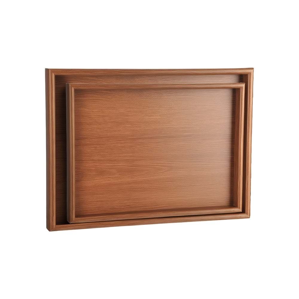 Perotti 17174 2 Li Ahşap Tepsi Büyük (8 Adet)