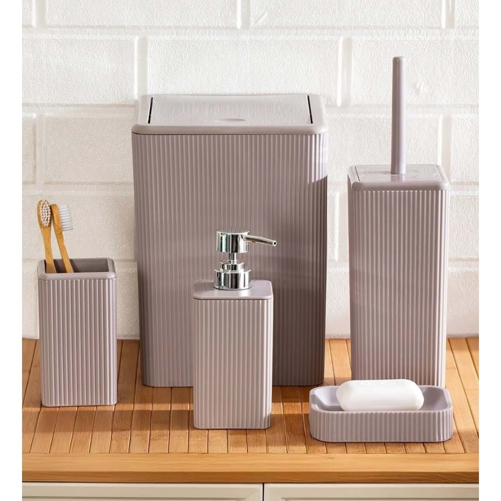 Perotti 13177 Marlon Luna 5'Li Kovalı Banyo Seti Taupe