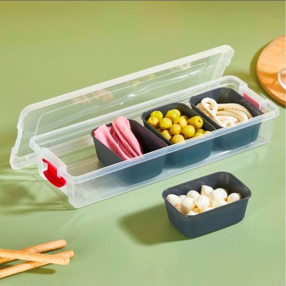 Porsima Org-457 Clink Bölmeli Saklama Kabı 2.3Lt