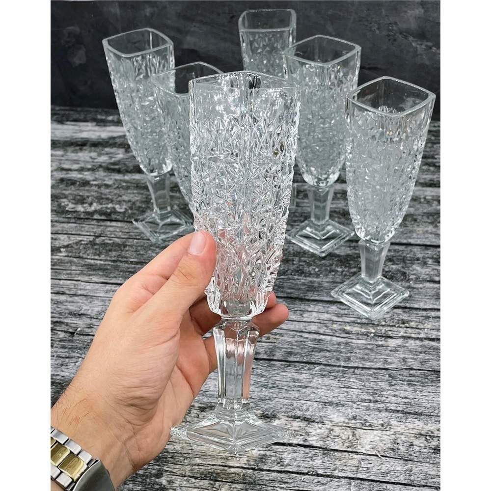 Herencıa Begonya 6 Lı Ayaklı Bardak (4 Paket)