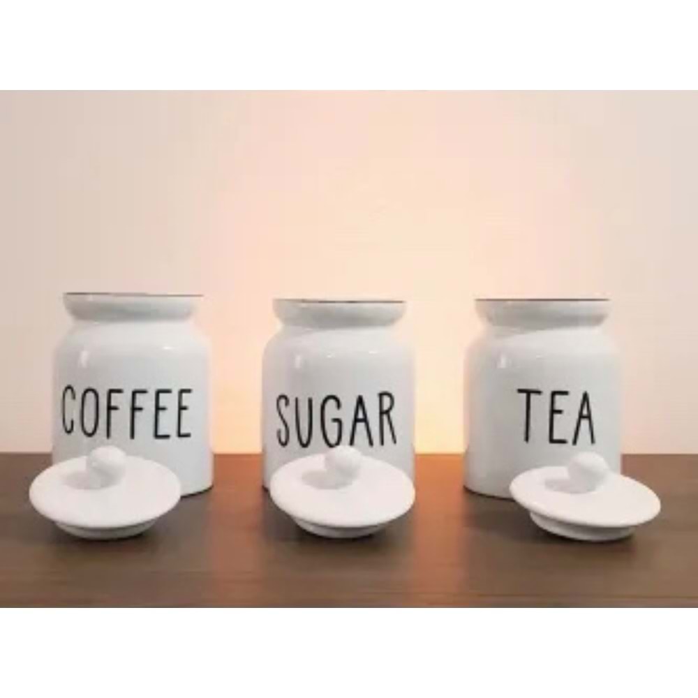Alba 3 Lü Dekoratif Kavanoz Set (6 Adet)