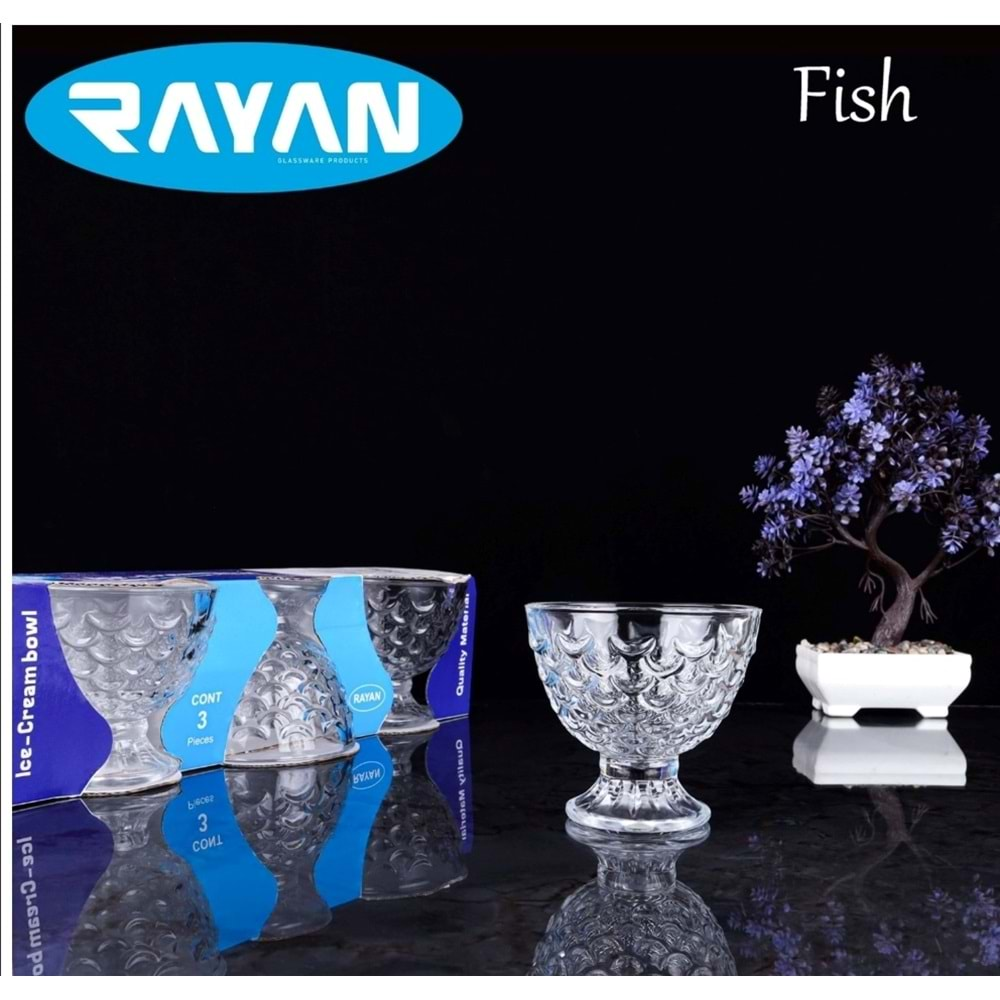 Rayan 3 Lü Ice Cream Bowl (16 Paket)