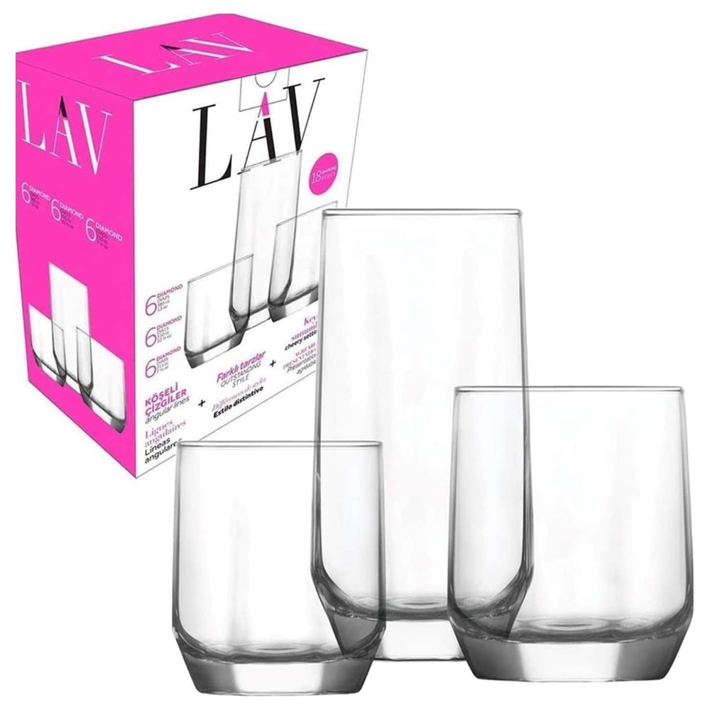 Lav Dıas1 18 Parça Su Seti (2 Paket)
