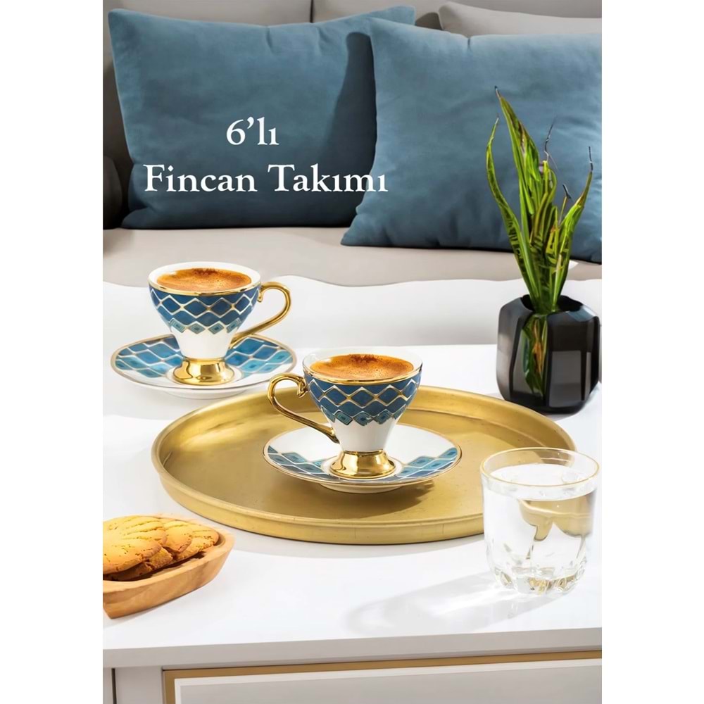 Porsima 2024IM00010 Marakesh 6 Lı Fincan Takımı