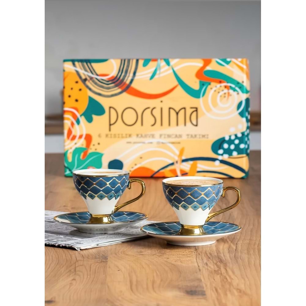 Porsima 2024IM00010 Marakesh 6 Lı Fincan Takımı