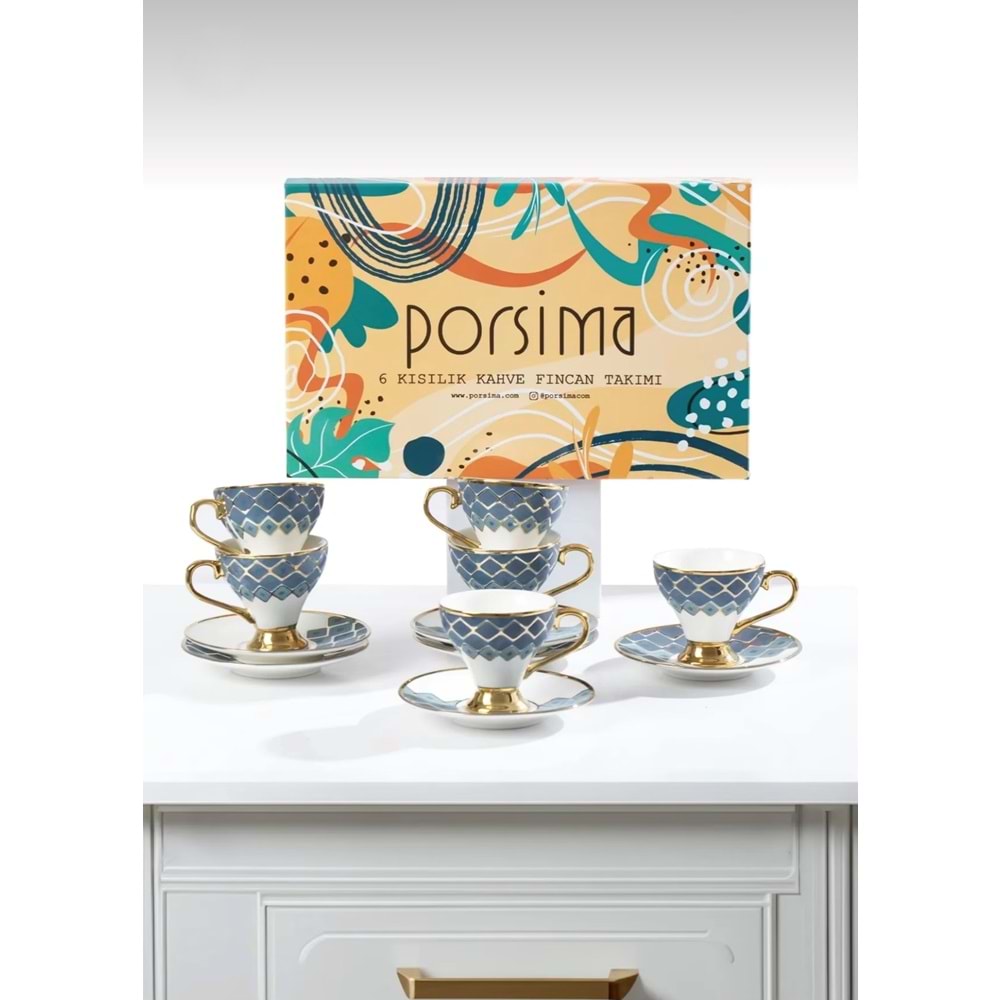 Porsima 2024IM00010 Marakesh 6 Lı Fincan Takımı