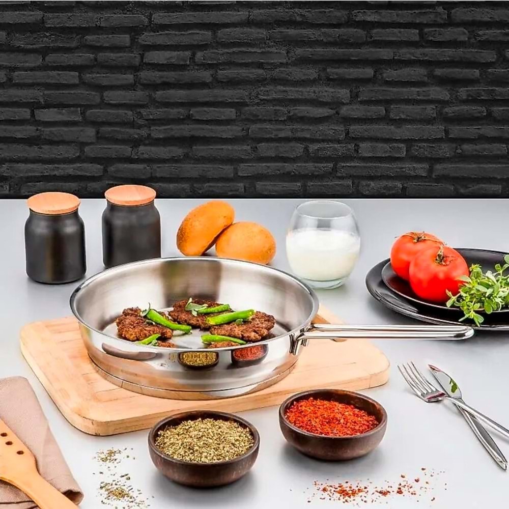 Özlife 4083 Kros 22 Cm Çelik Tava Sade