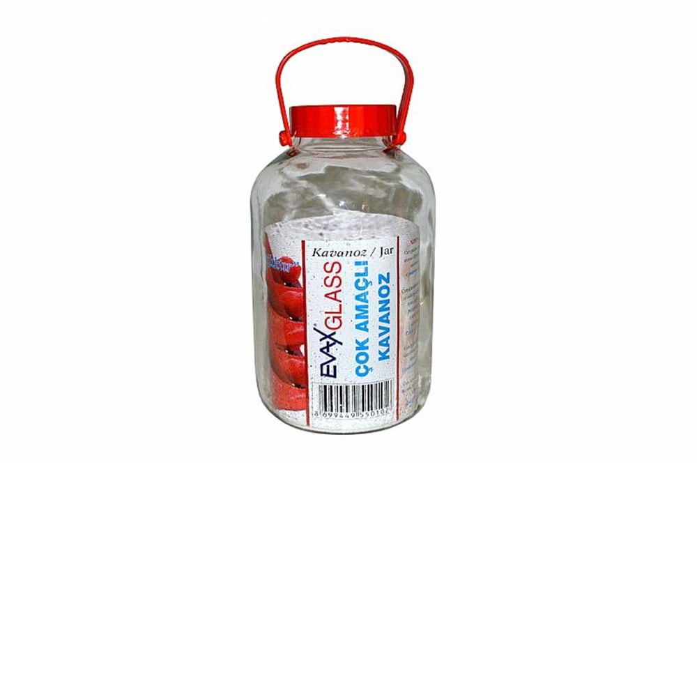Evaxglass 8000Cc Cam Kavanoz (4 Adet)