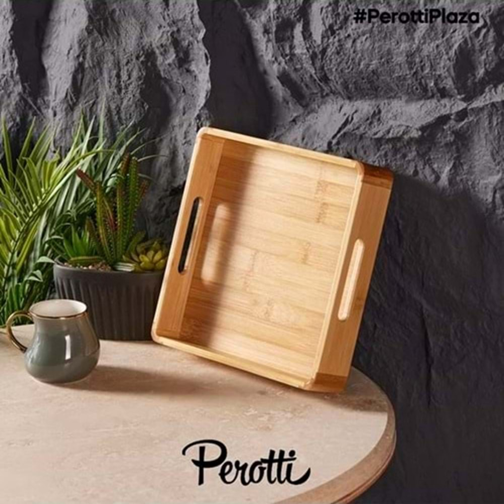 Perotti 14658 Bamboo 24X24 Kare Tepsi (12 Adet)