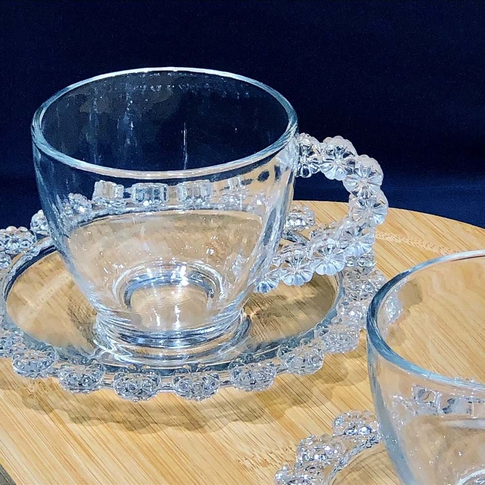 Elegant 12 Parça Kulplu Çay Seti (4 Paket)