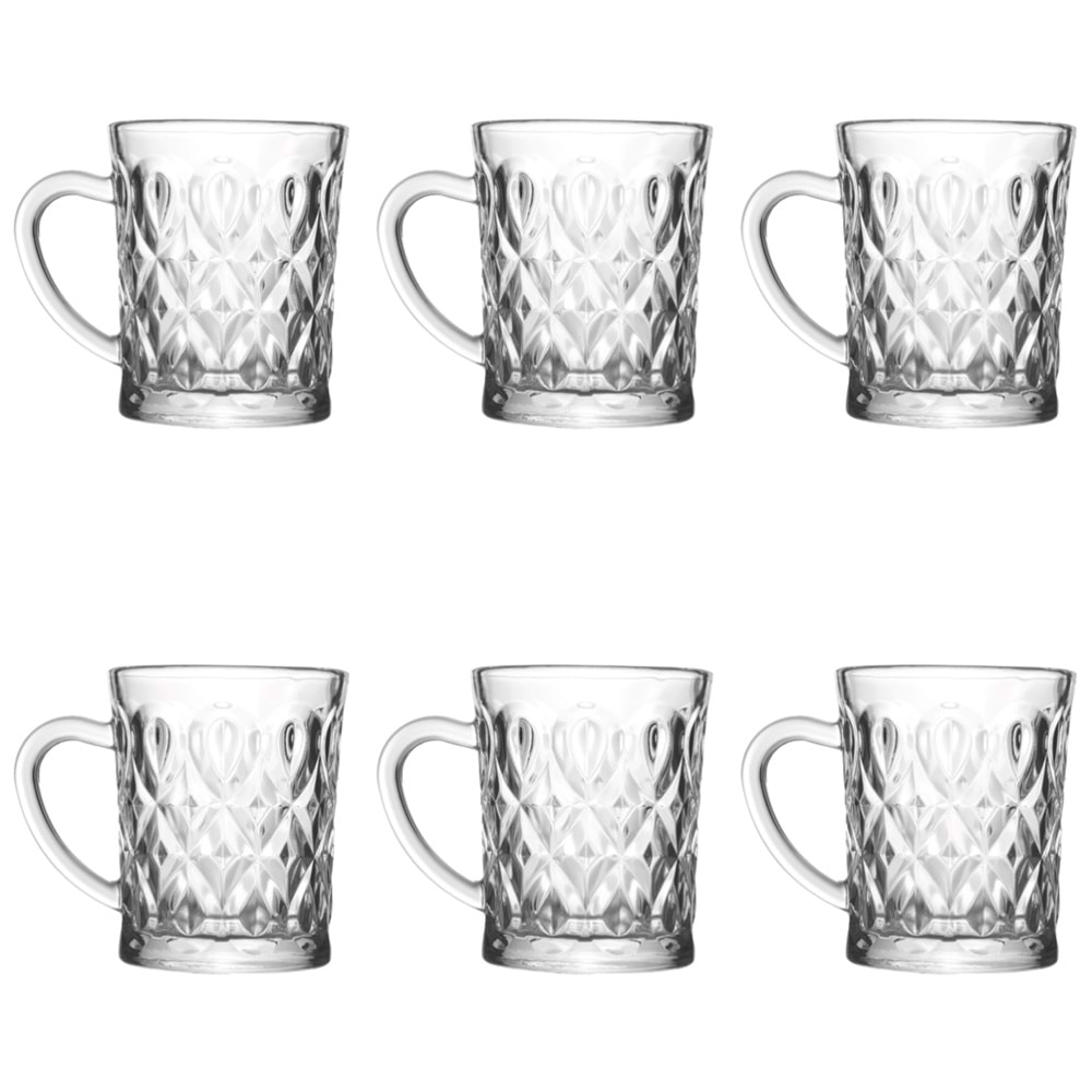 Galaxy Glass Pascal 6 Lı Kulplu Bardak (8 Paket)