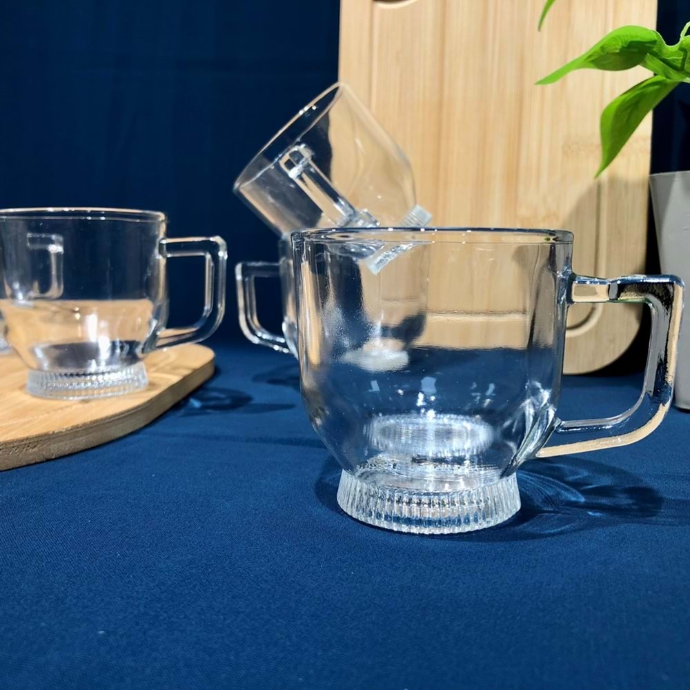 Herencıa Lilyum 6 Lı Kulplu Bardak (8 Paket)