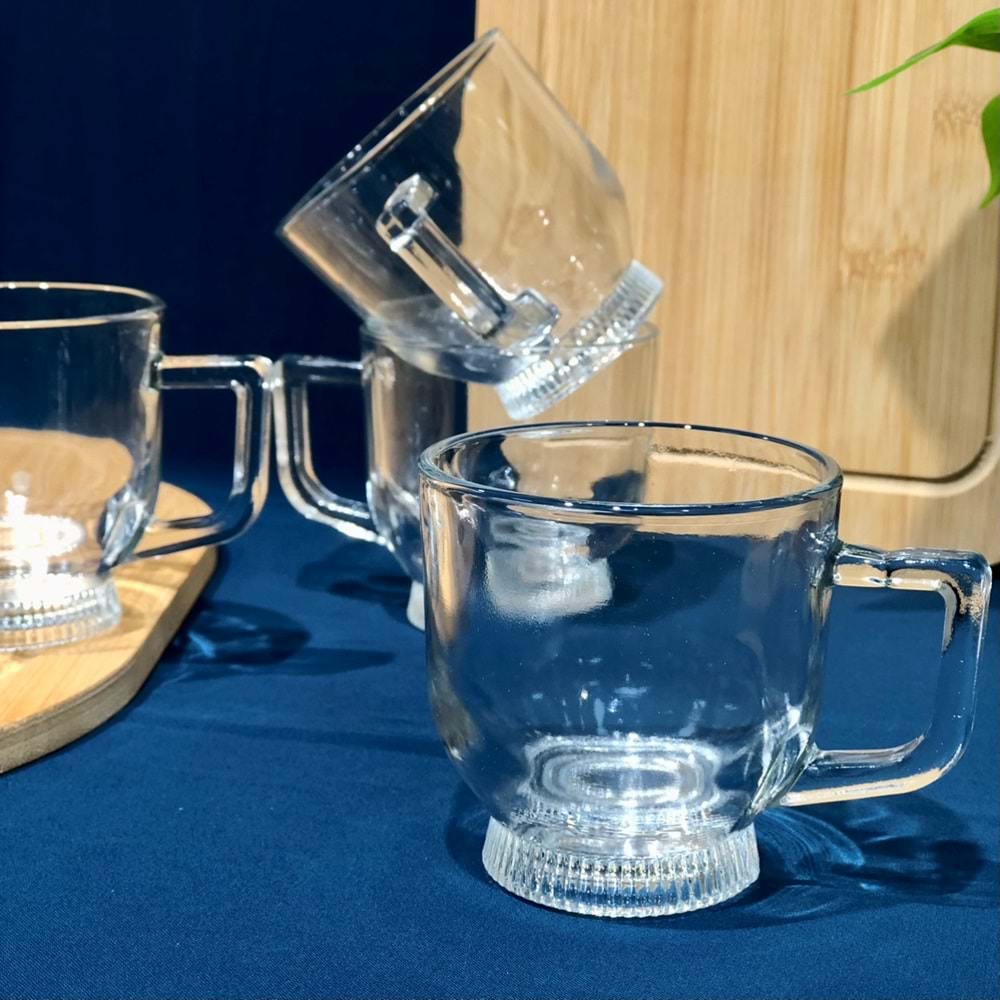 Herencıa Lilyum 6 Lı Kulplu Bardak (8 Paket)