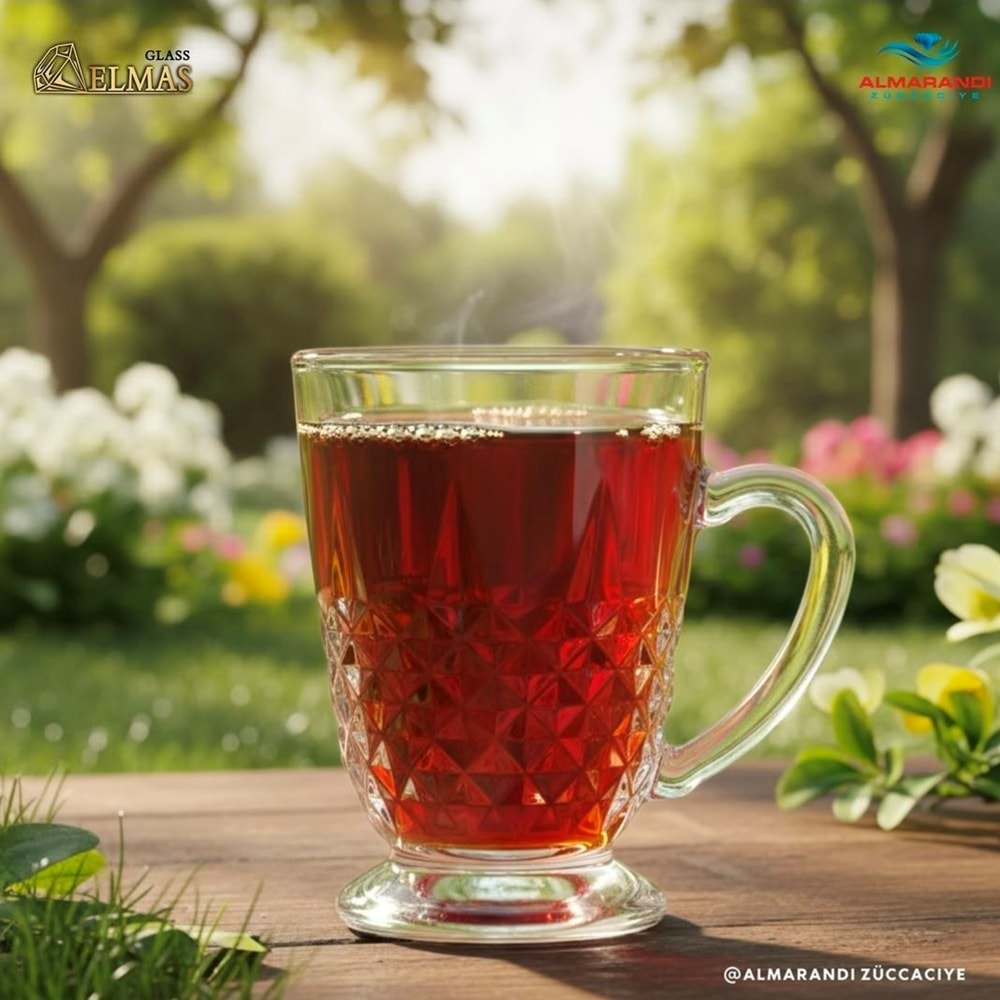 Elmas Bas-04A Kuluplu Çay Bardak (8 Paket)