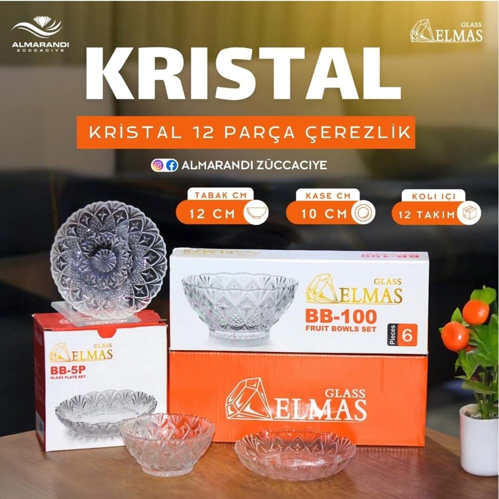 Bb-100 Kristal Kase (12 Paket)