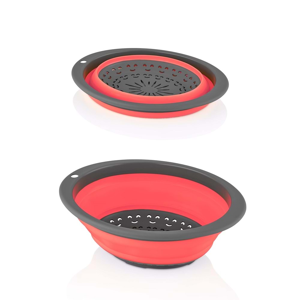 Qlux L-00570 Katlanabilir Yuvarlak Süzgeç (40 Adet)