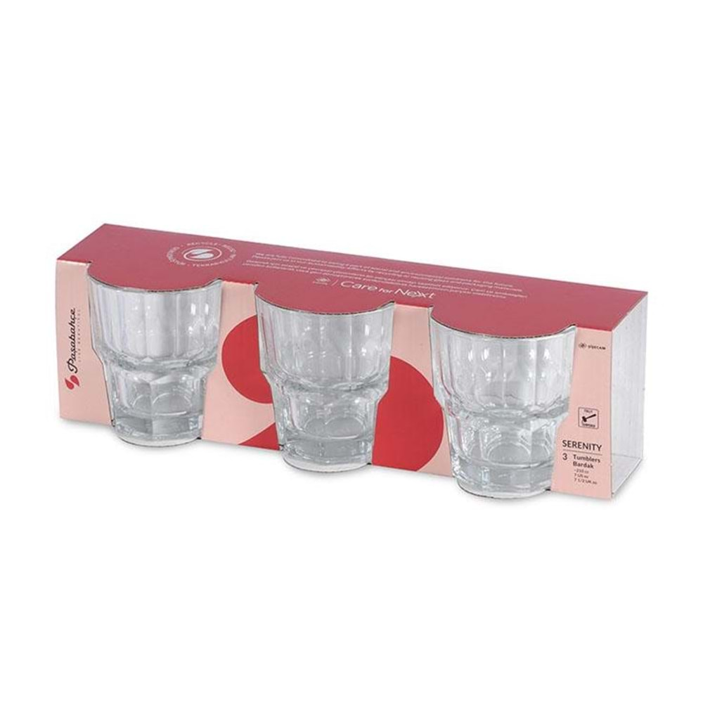 Paşabahçe 520033 3 Lü Serentıy Meşrubat Bardağı (8 Paket)