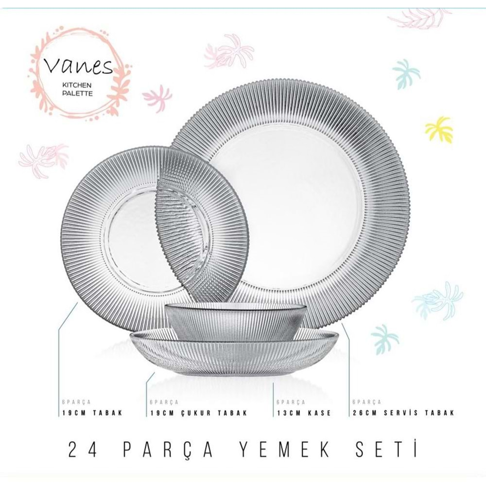 Vanes 24 Parça Sensu Yemek Takımı