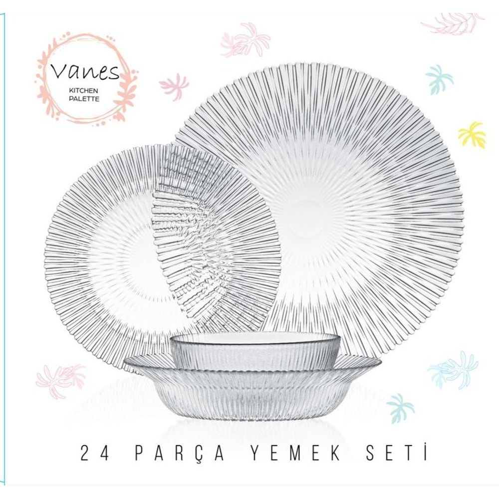 Vanes 24 Parça Majestik Yemek Takımı