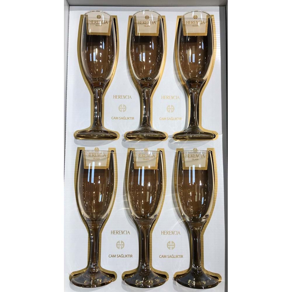 Herencıa Şems 6 Lı Kahve Yanı Bardak Bal Lüster (8 Paket)