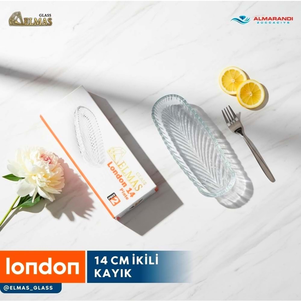 Elmas London 14 Cm 2 Li Kayık (24 Paket)