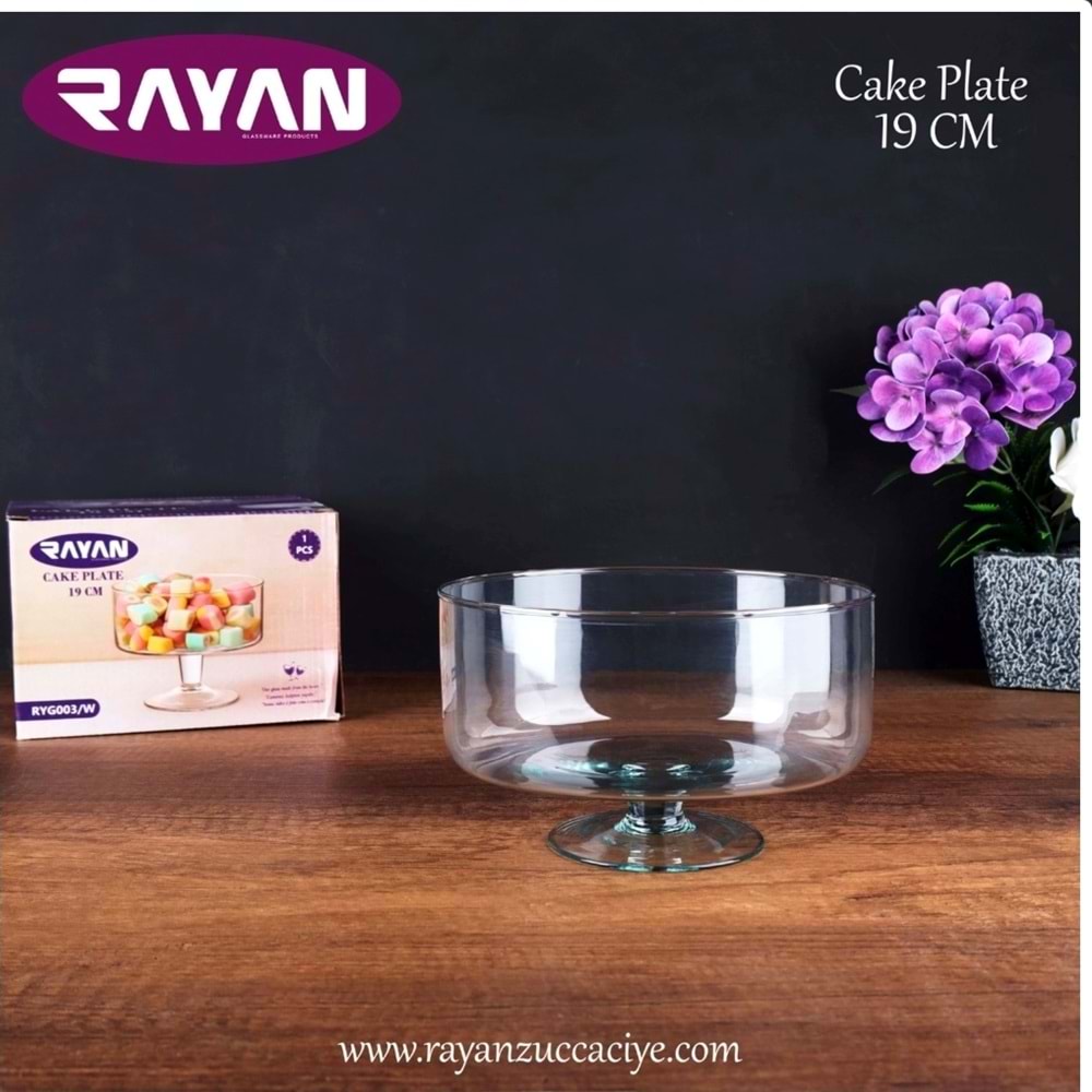 Rayan Cake Plate 19 Cm Ayaklı Meyvelik (6 Paket)
