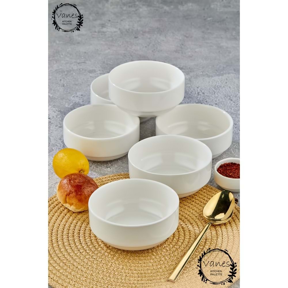 Vanes 3 Lü Porselen Çerezlik Kase (8 Paket)