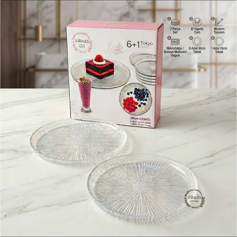 Vanes Tokyo 7 Prç 19+16 Cm Linea Pasta Seti (6 Paket)