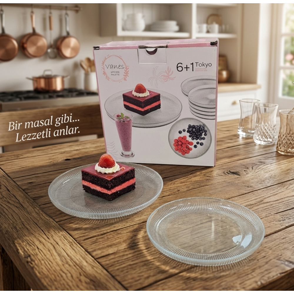 Vanes Tokyo 7 Prç 19+16 Cm Sensu Pasta Seti (6 Paket)