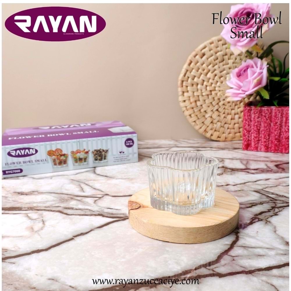 Rayan Small Flower 6 Lı Kase (12 Paket)