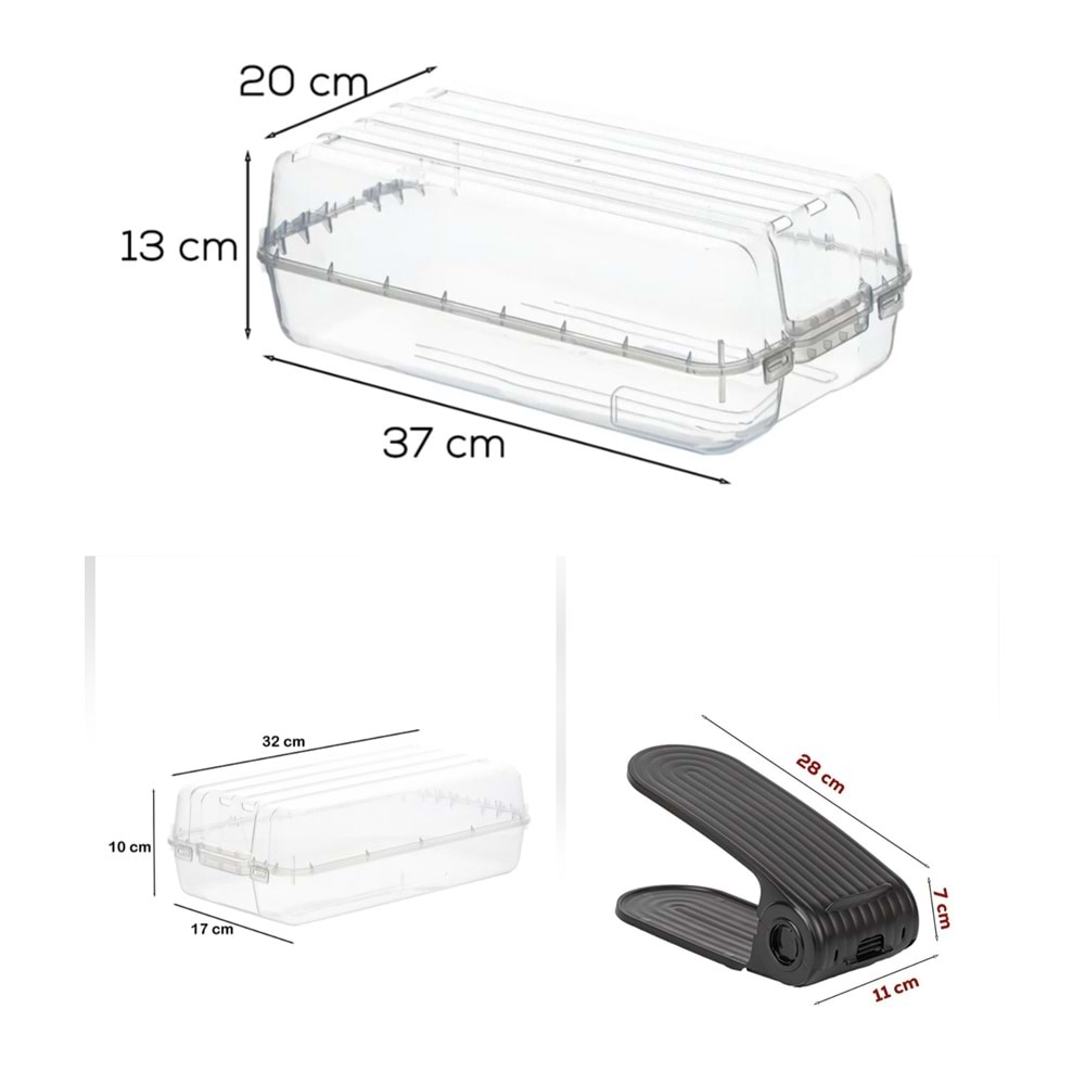 Porsima 3 Lü Set Ayakkabı Kutusu (30 Adet)