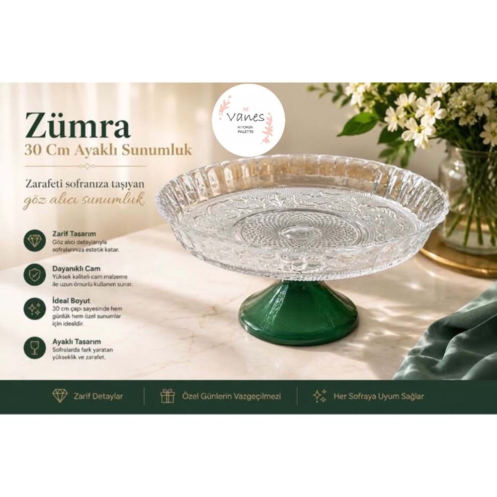 Vanes Zümra 30 Cm Ayaklı Sunumluk Renkli Ayak (6 Paket)