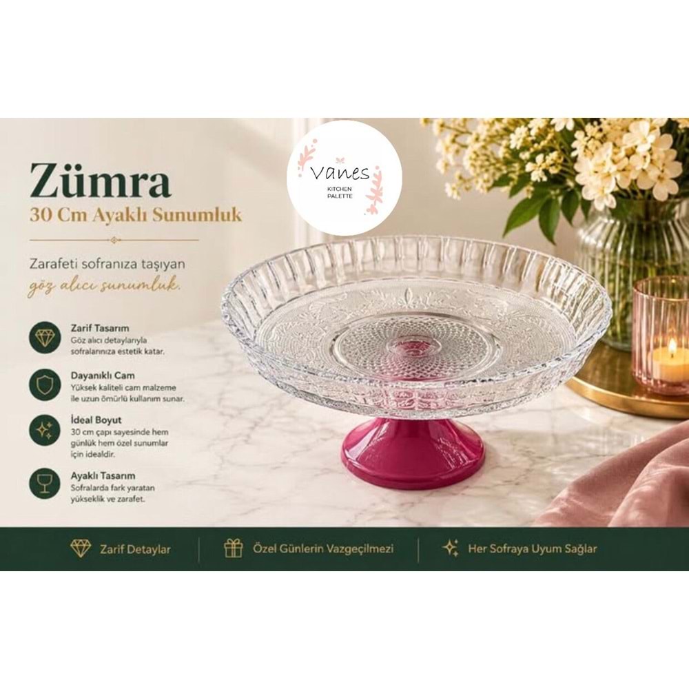 Vanes Zümra 30 Cm Ayaklı Sunumluk Renkli Ayak (6 Paket)